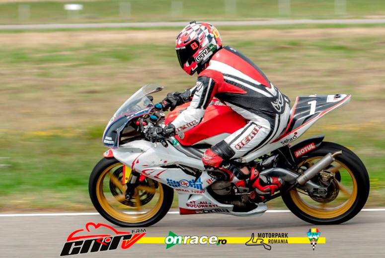 Razvan Mates during motorcycle racing qualifying session 1 at MotorPark Romania racetrack