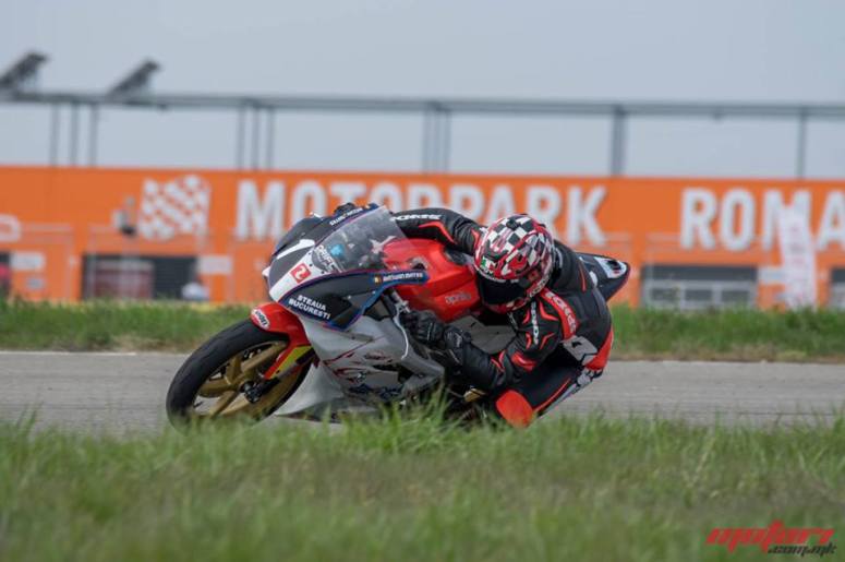 Razvan Mates cornering during race 1 at MotorPark Romania racetrack
